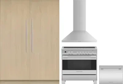 5 Piece Package Includes Refrigerator, Freezer, Range, Hood And Dishwasher